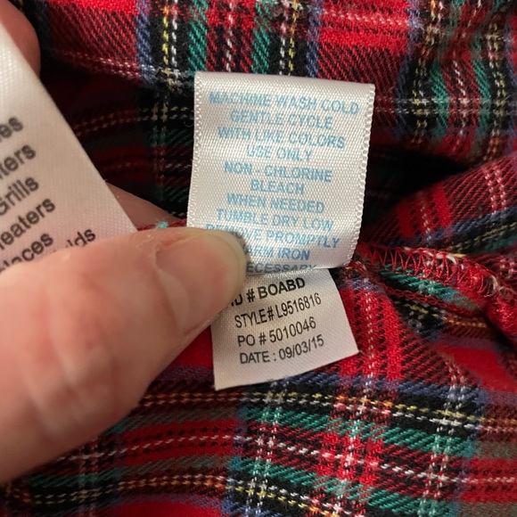 LANZ OF SALZBURG Red Plaid Flannel Nightgown Size Medium - Picture 10 of 13